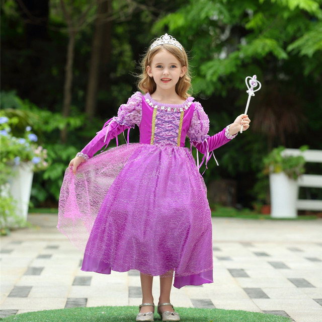 Inverno natal fantasia meninas princesa sofia traje crianças festa de  aniversário rapunzel peruca tule sophia vestidos de bola roupas dos miúdos  - AliExpress